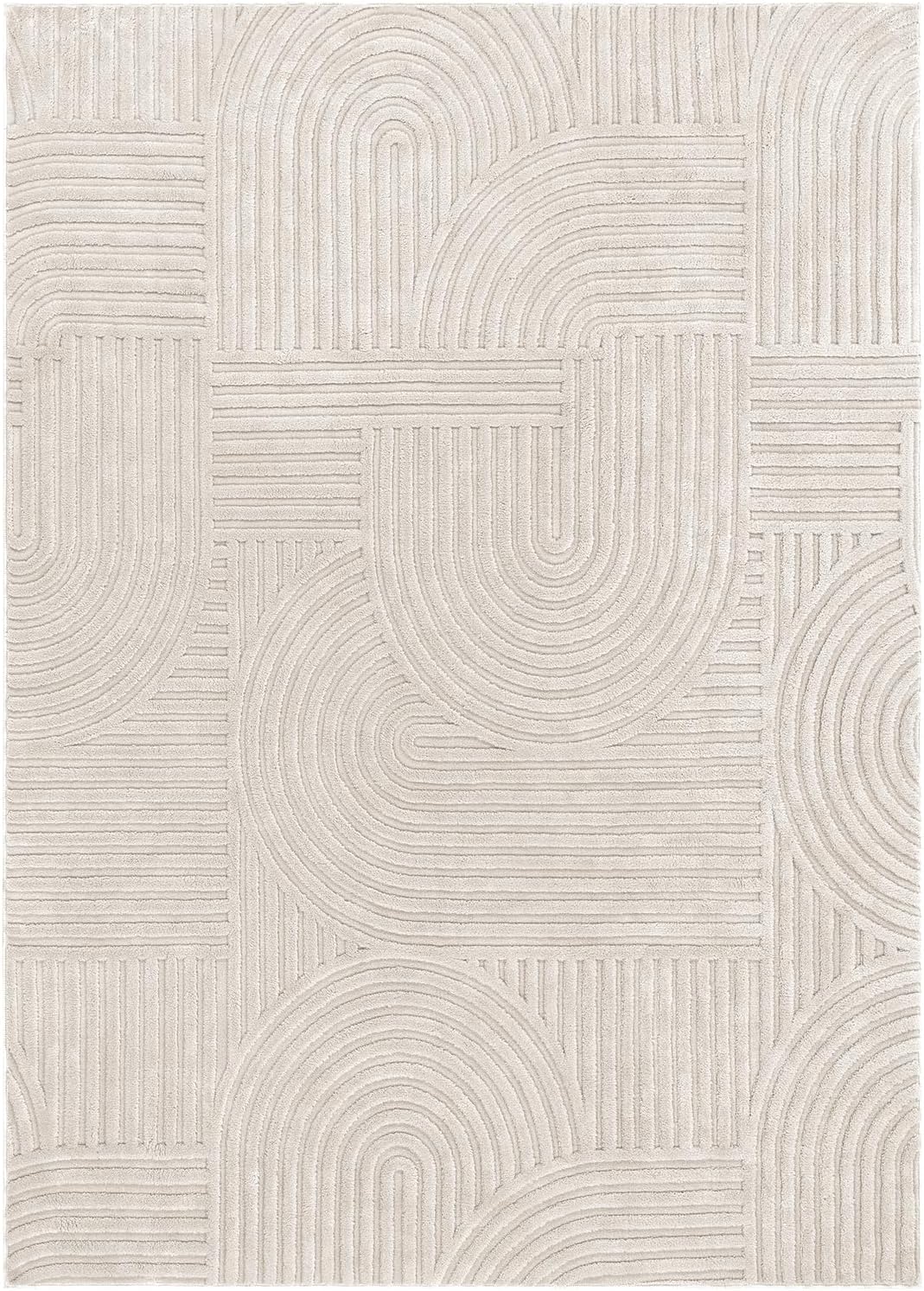 Pauwer - Alfombra de área de 5 x 7 pies para sala de estar, moderna...