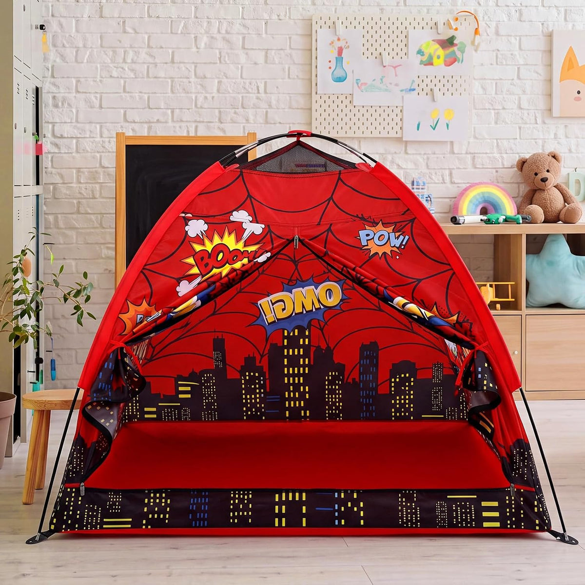 Yoojahow Tienda de campaña de juego de araña para adultos, tela de...