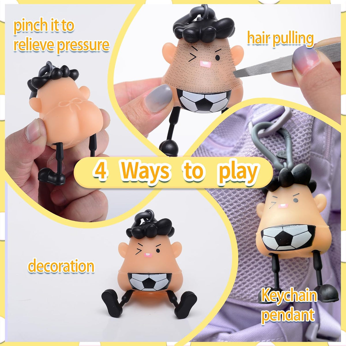 Juguetes fidget de fútbol para rascar la piel, regalo divertido par...