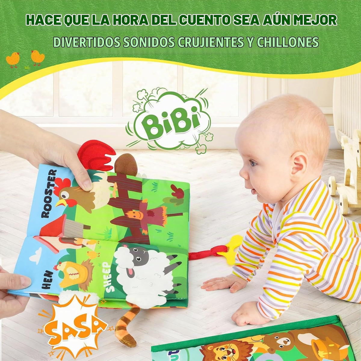 BBWOO Juguete suave para bebé, regalo de ducha para niño recién nac...