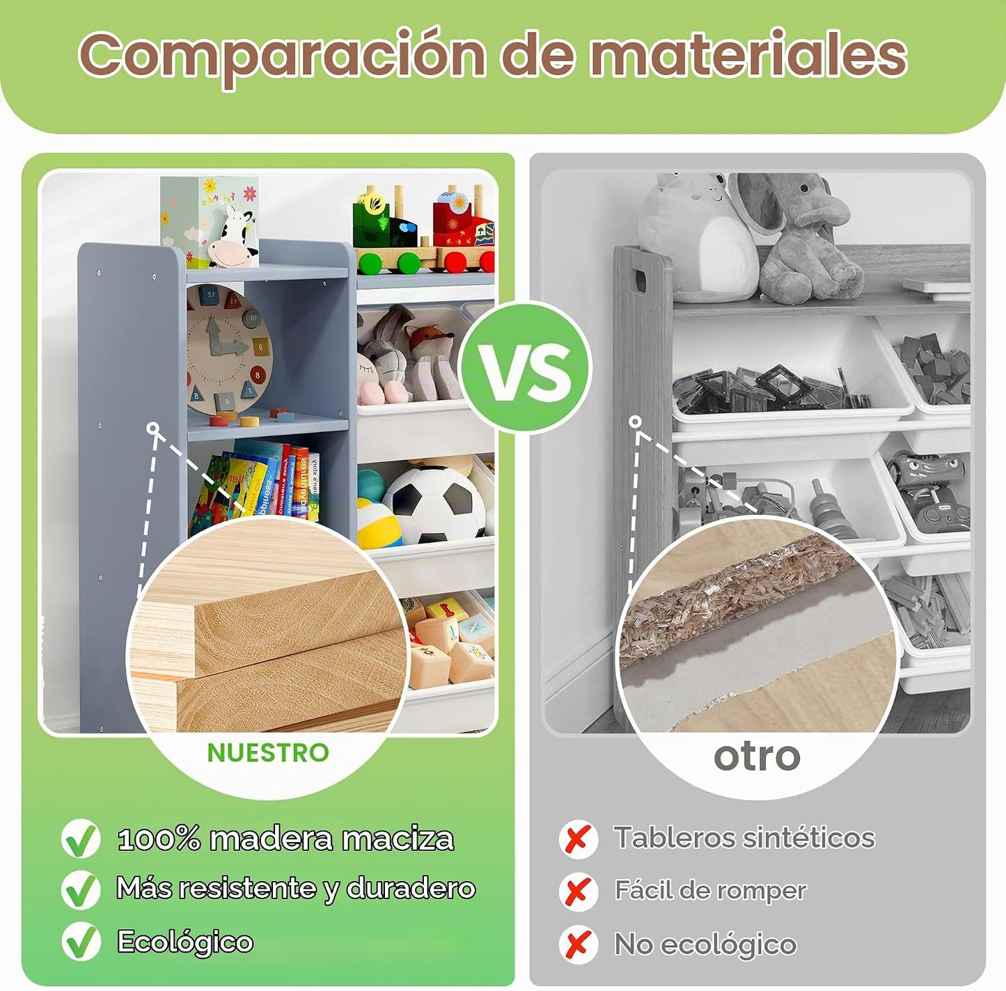 MallBest Estante organizador de almacenamiento de juguetes para niñ...