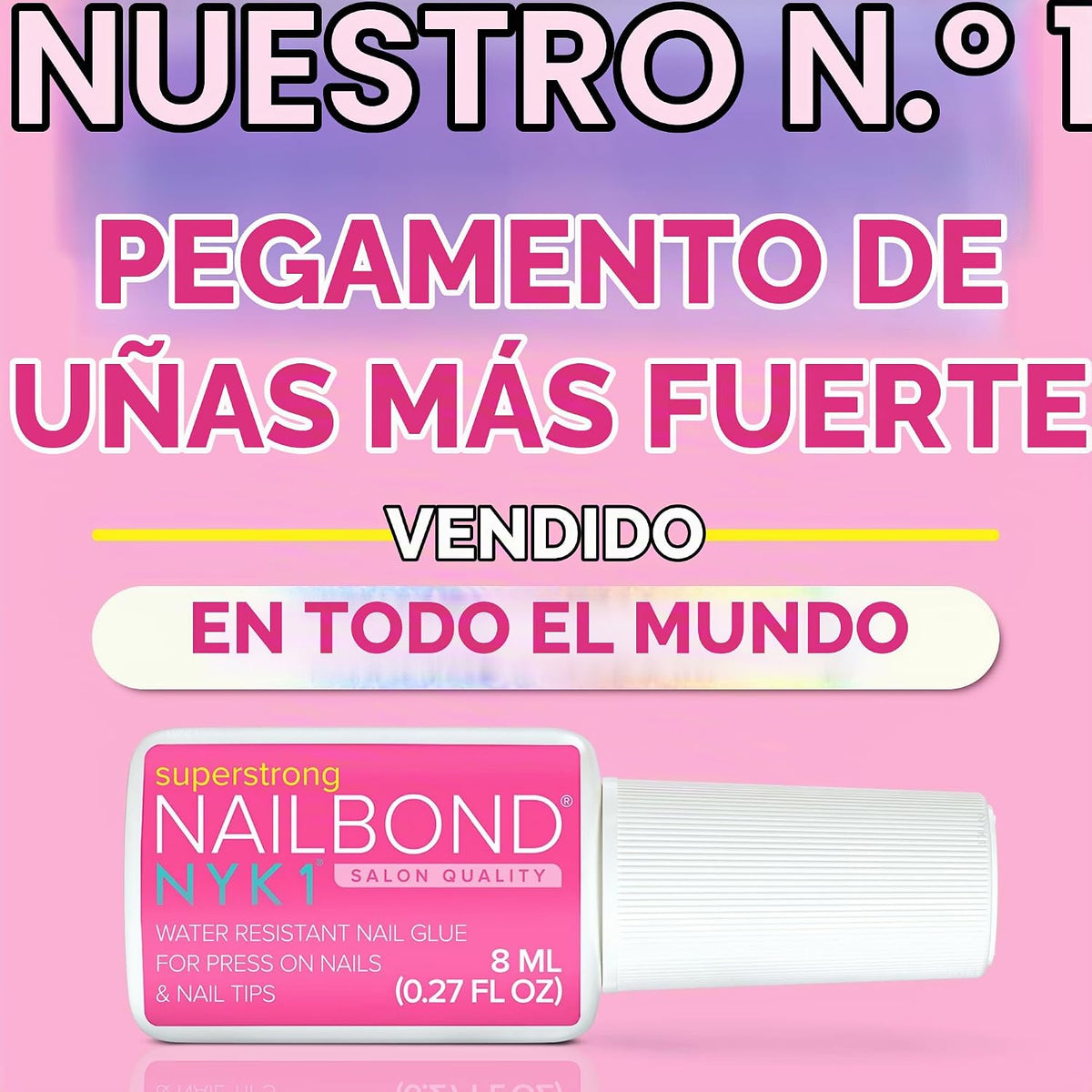 Pegamento de uñas súper fuerte para uñas postizas a presión, puntas...