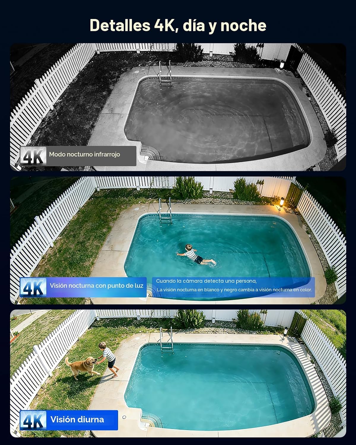 Hiseeu Sistema de cámara de seguridad con cable 4K PTZ con 8 cámara...