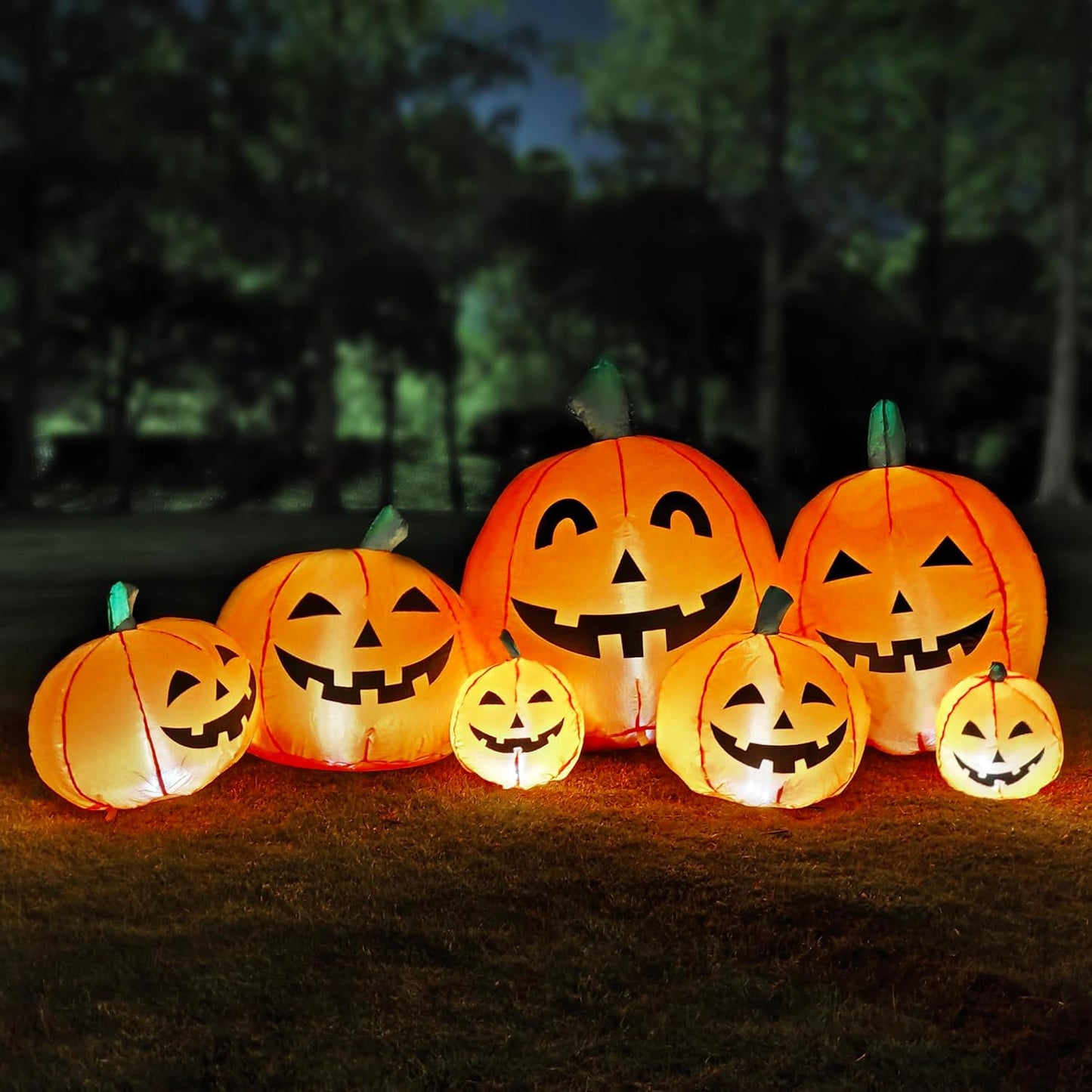 YOUBEMAGIC Parche inflable de calabaza de Halloween de 8 pies de la...