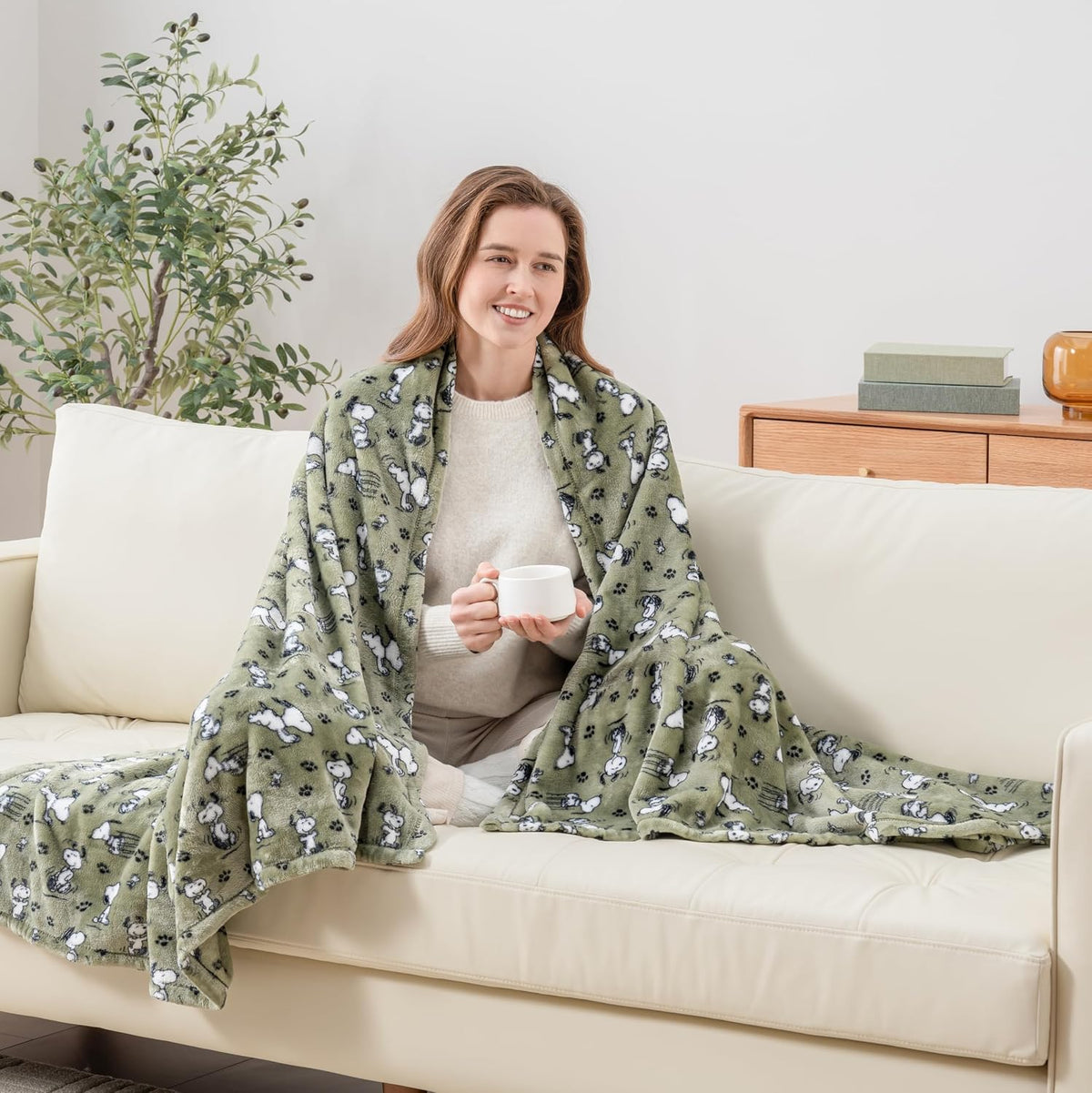 Berkshire Blanket Peanuts® VelvetLoft® - Manta de felpa de Snoopy c...
