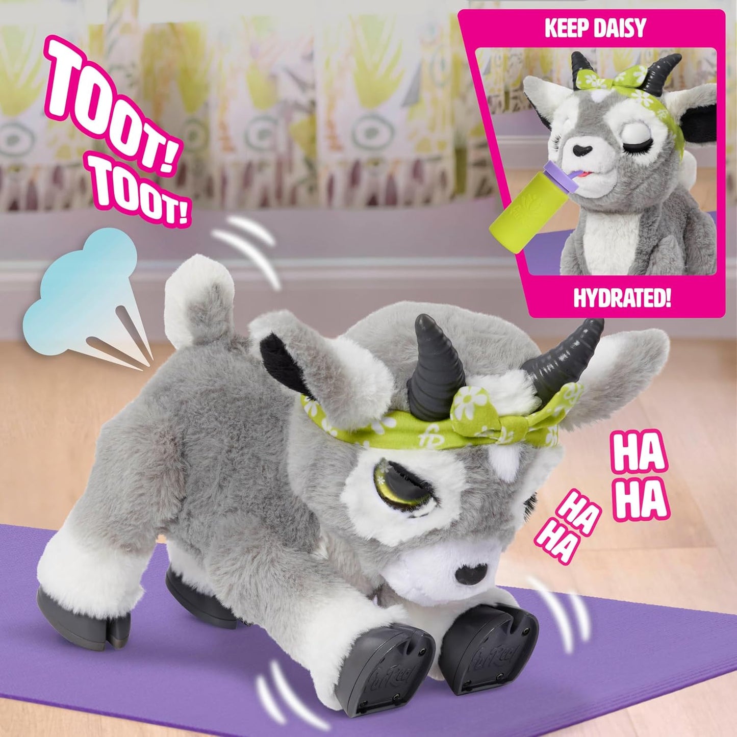 FurReal Daisy la Cabra de Yoga Juguetes Interactivos, Peluche Reali...