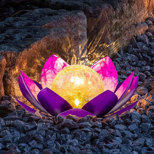 AIINY Luz solar para decoración al aire libre, globo de cristal agr...