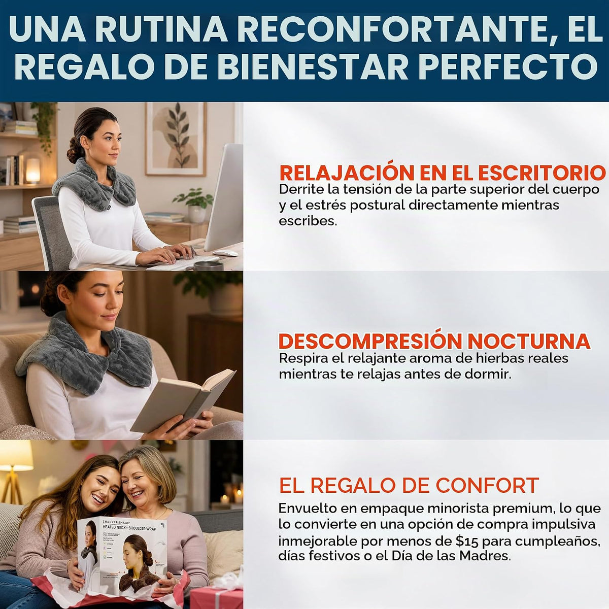 Sharper Image Envoltura térmica para cuello y hombros \u2013 Almoha...