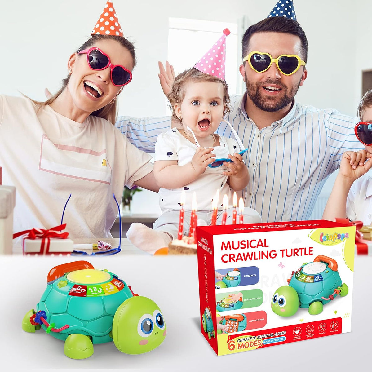 Letapapa Juguetes para bebés de 6 a 12 meses, juguete para tiempo b...