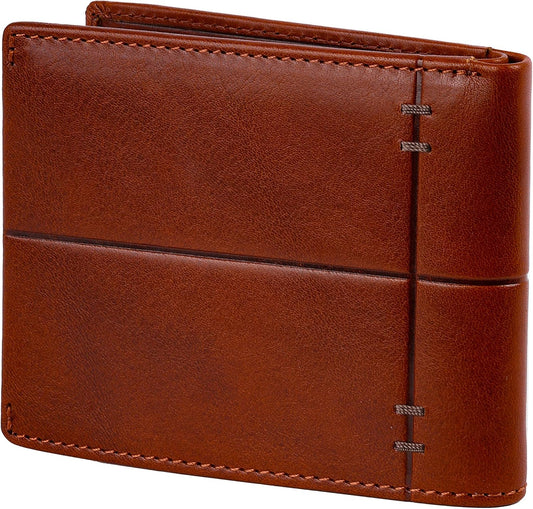 Time Resistance Cartera de cuero italiana hecha a mano con diseño m...