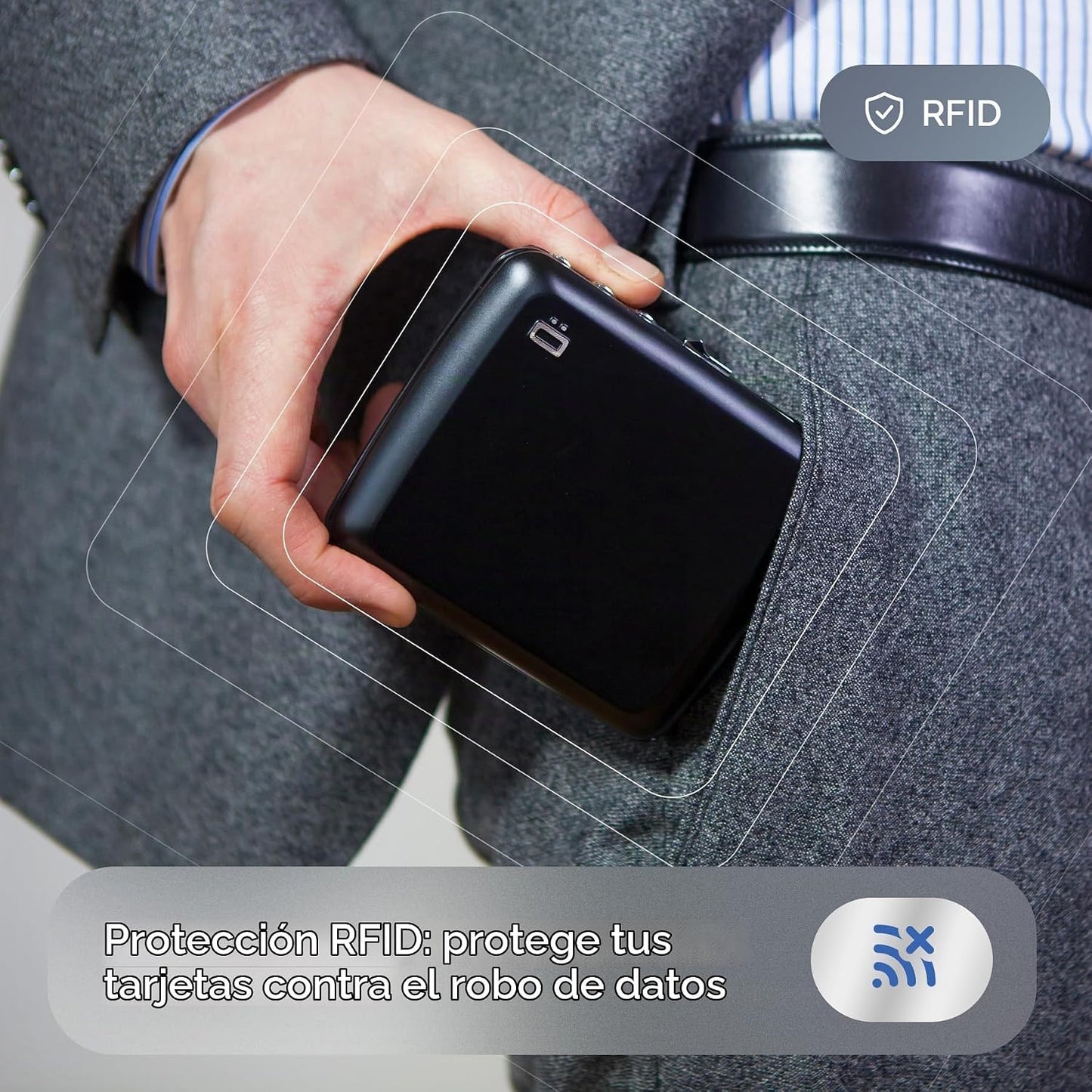 ÖGON -DESIGNS- Cartera de código de aluminio, con cerradura con un...