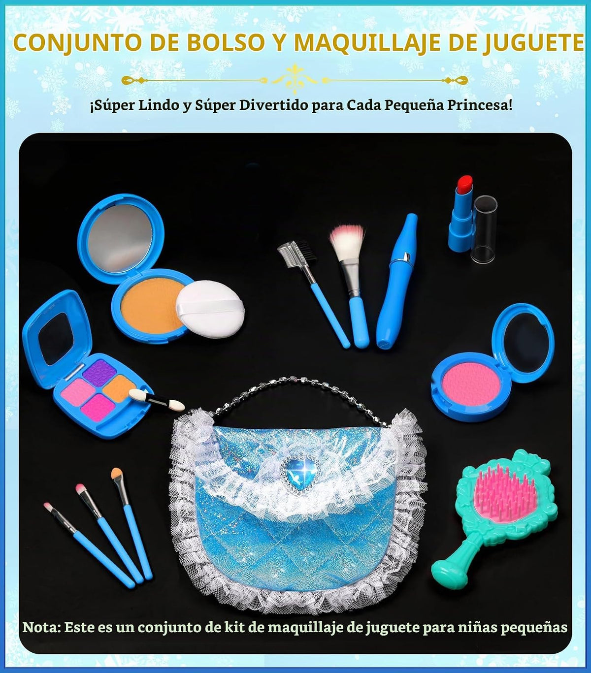 Kit de maquillaje para niñas para disfrazarse, BIBUTY juego de maqu...