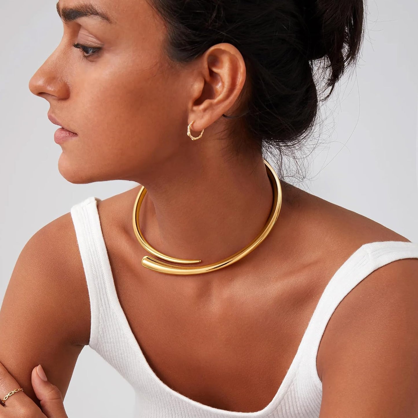 GoldGifts Collar de Gargantilla Gruesa con Declaración para Mujeres...