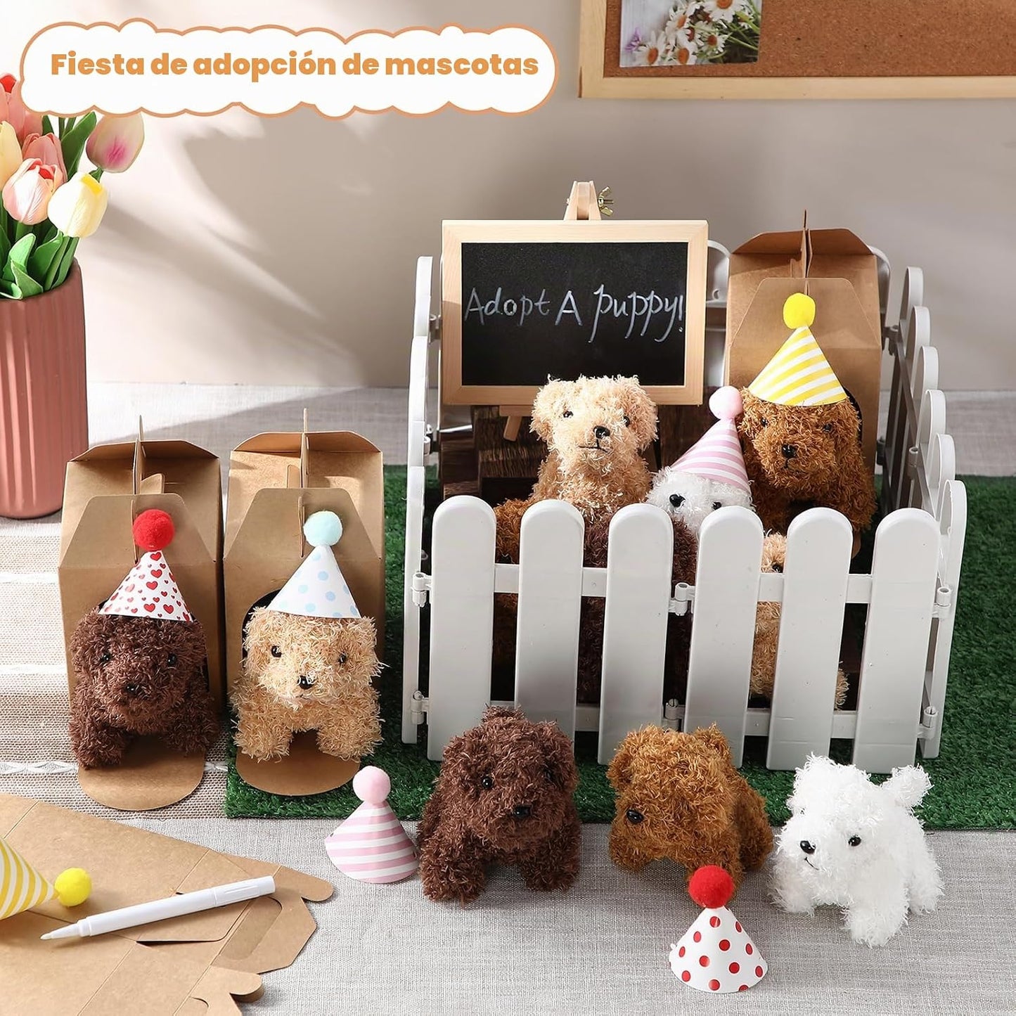 Rigibright 90 piezas de sorpresas de fiesta de adoptar un cachorro,...