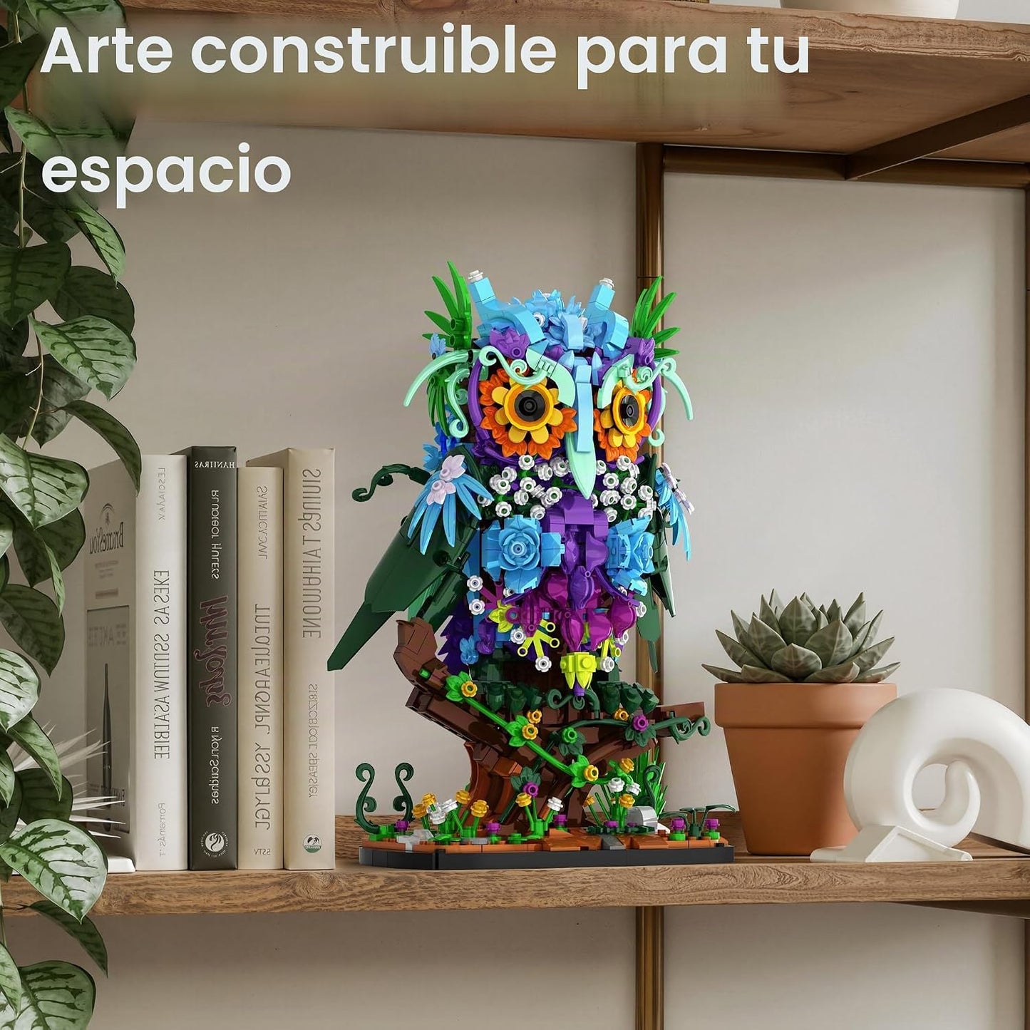 JOJO&amp;Peach Juego de construcción de juguete de búho floral para...