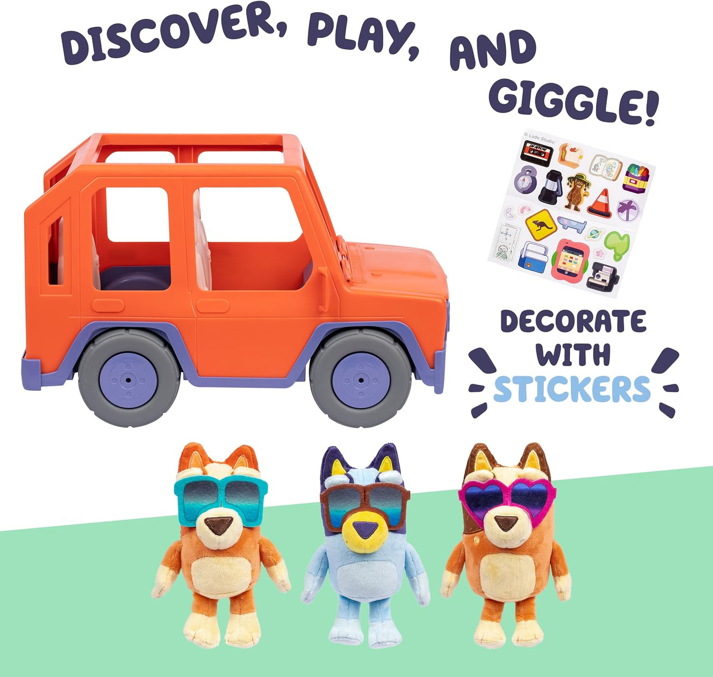 Bluey Big Heeler 4WD - Coche de juguete, bingo y chile | Coche de g...