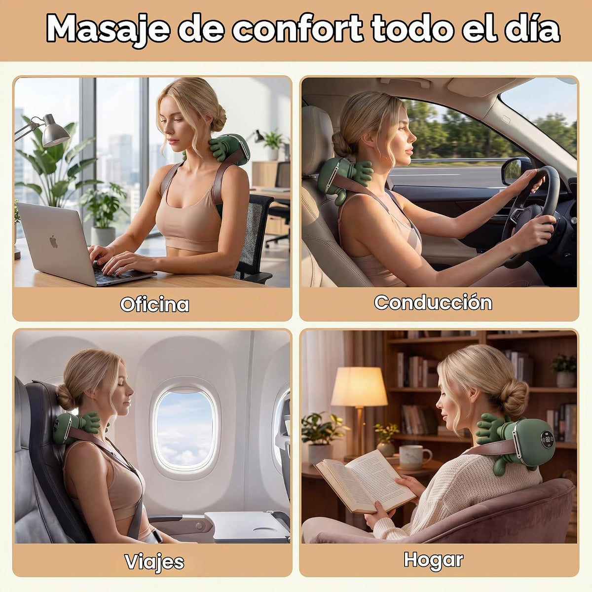 noxen Masajeador de cuello inalámbrico mejorado con control remoto...