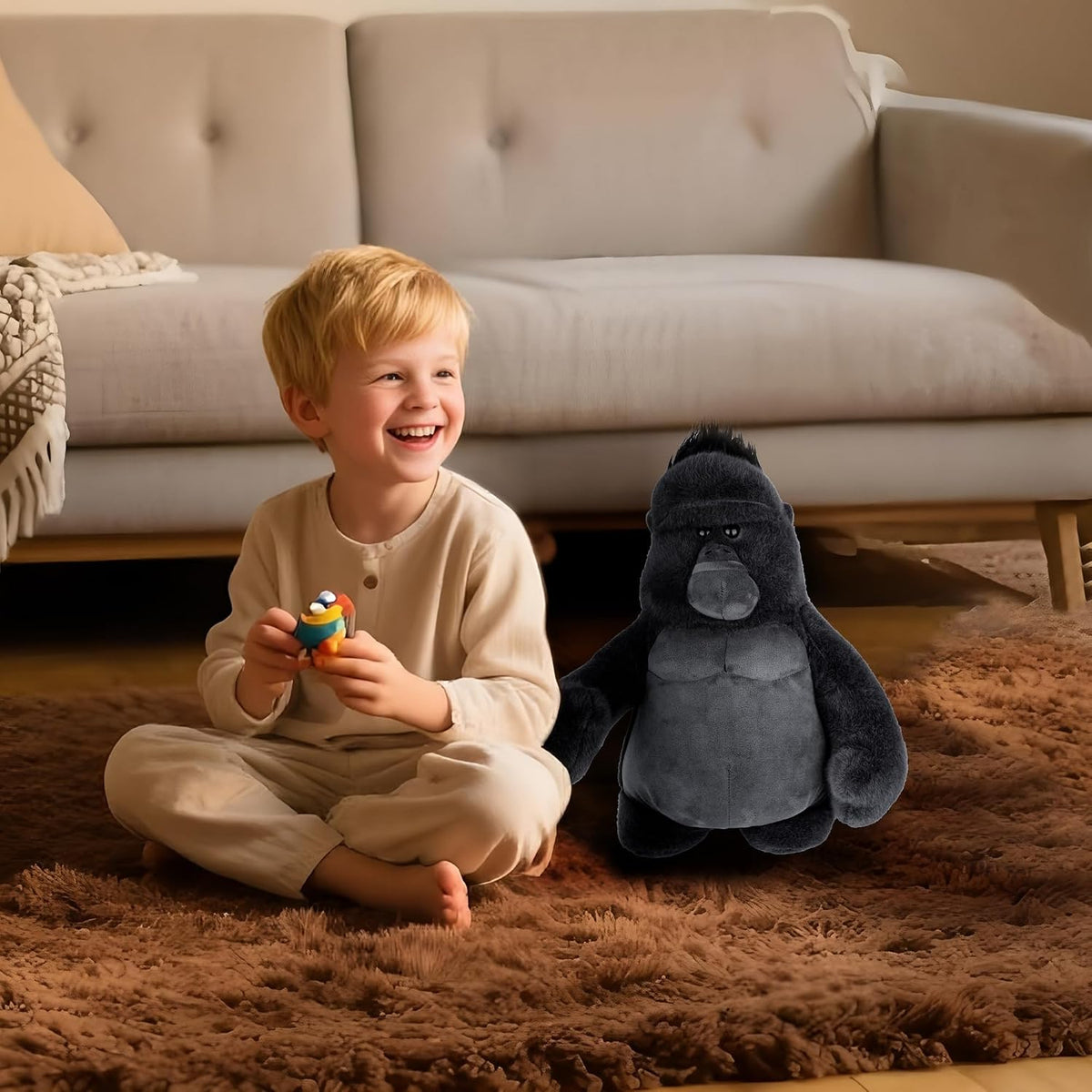 Animal de peluche Gorila, Juguetes de mono de peluche para niños, m...