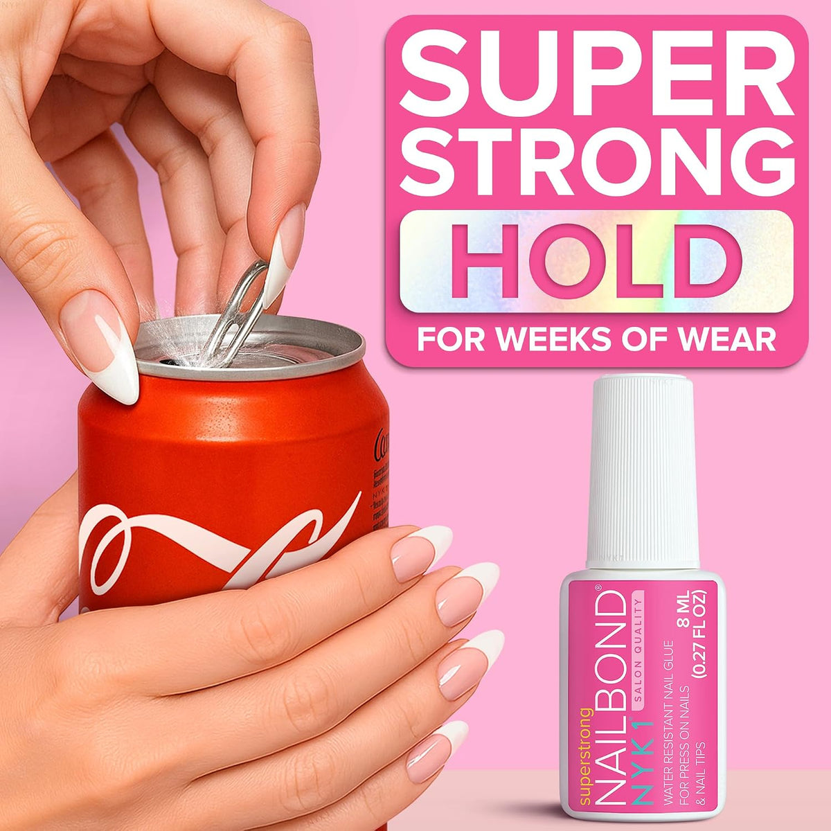 Pegamento de uñas súper fuerte para uñas postizas a presión, puntas...