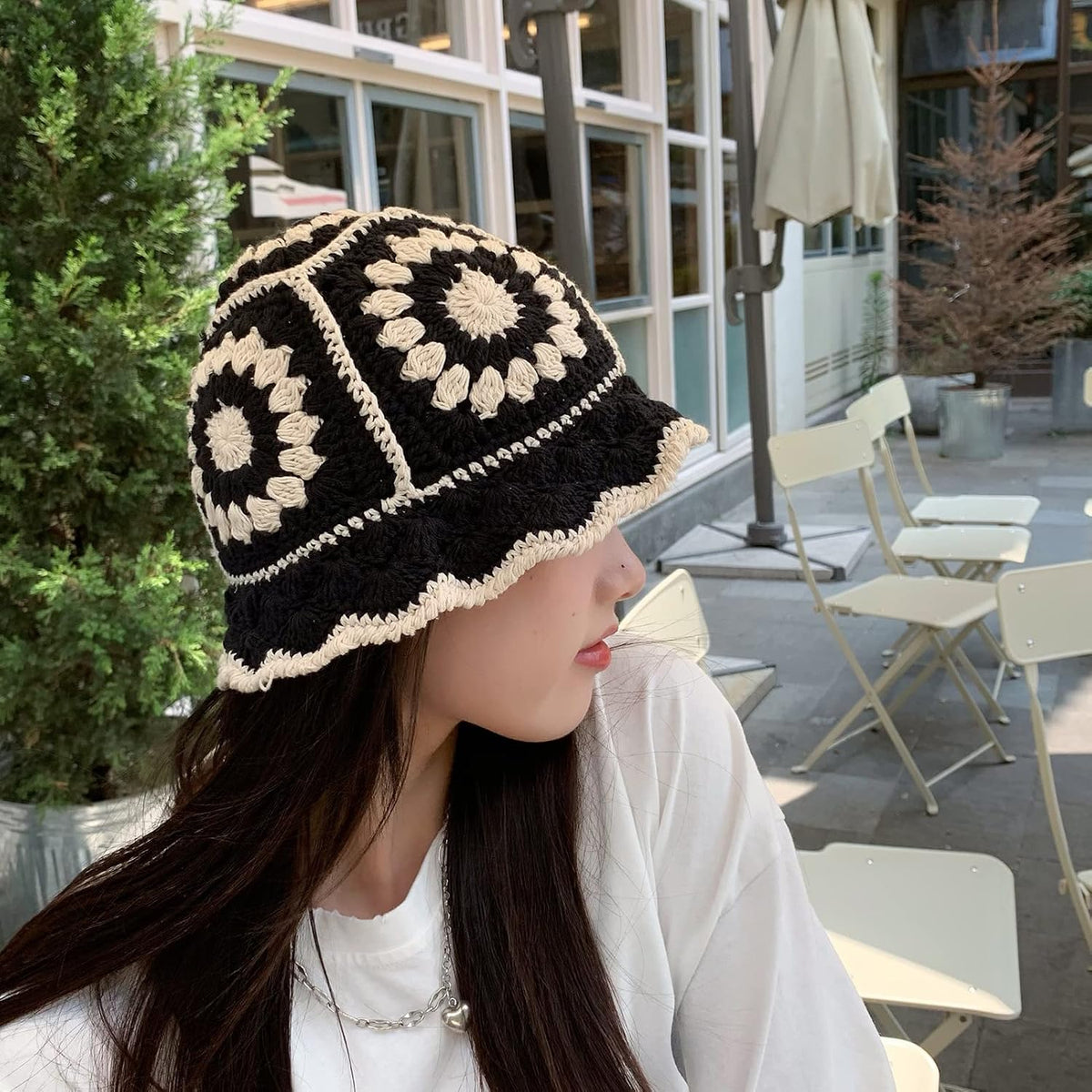 JiaTL WeyJia Sombrero de pescador de ganchillo para mujer, tejido h...