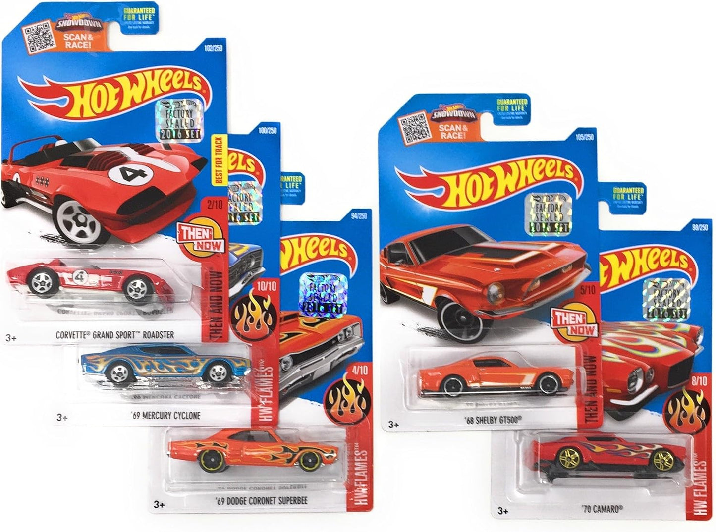 Hot Wheels Muscle Car Madness - Juego de 5 unidades de fundición al...