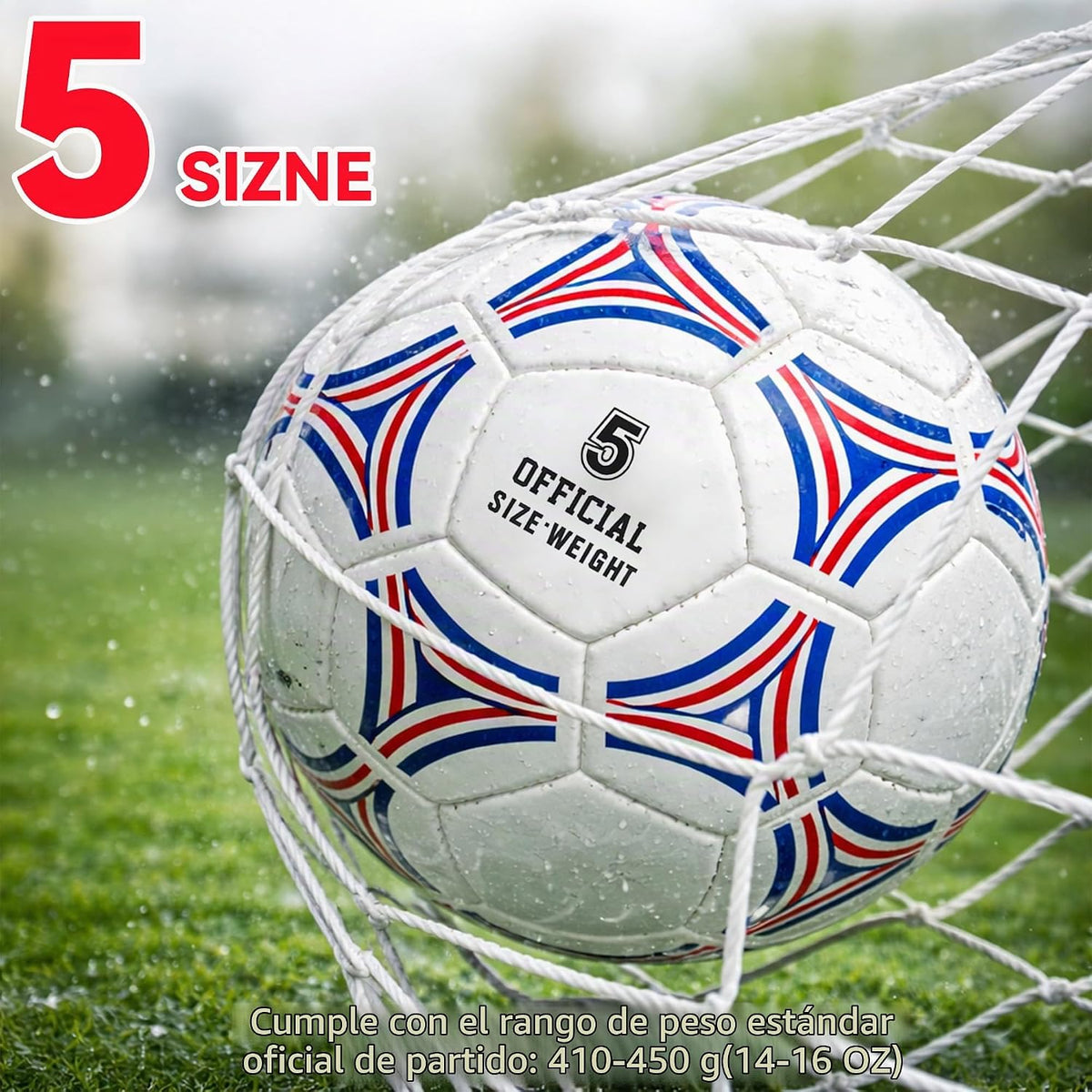 FATEUAER Paquete de 2 pelotas de fútbol tamaño 5, juego de pelota d...