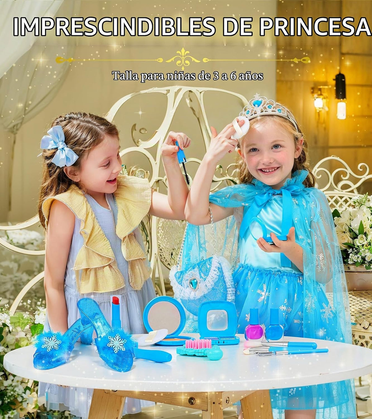 Kit de maquillaje para niñas para disfrazarse, BIBUTY juego de maqu...