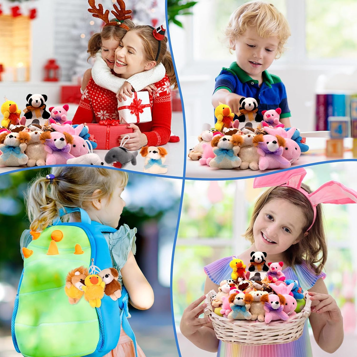 JoyRapt Paquete de 48 Animales de Peluche Pequeños Regalos a Granel...