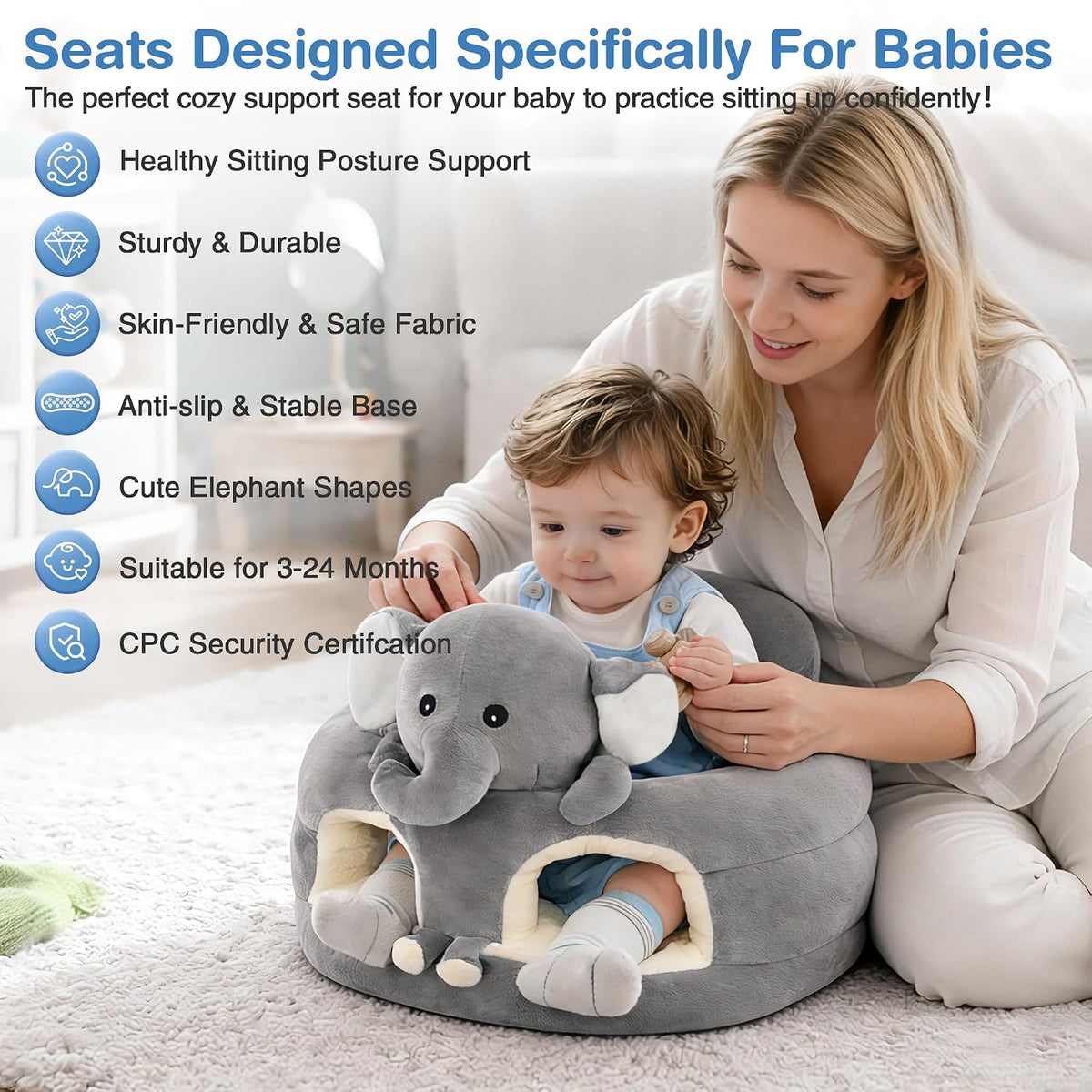 Sit Up - Asiento de suelo para bebé de 3 a 24 meses, silla de piso...