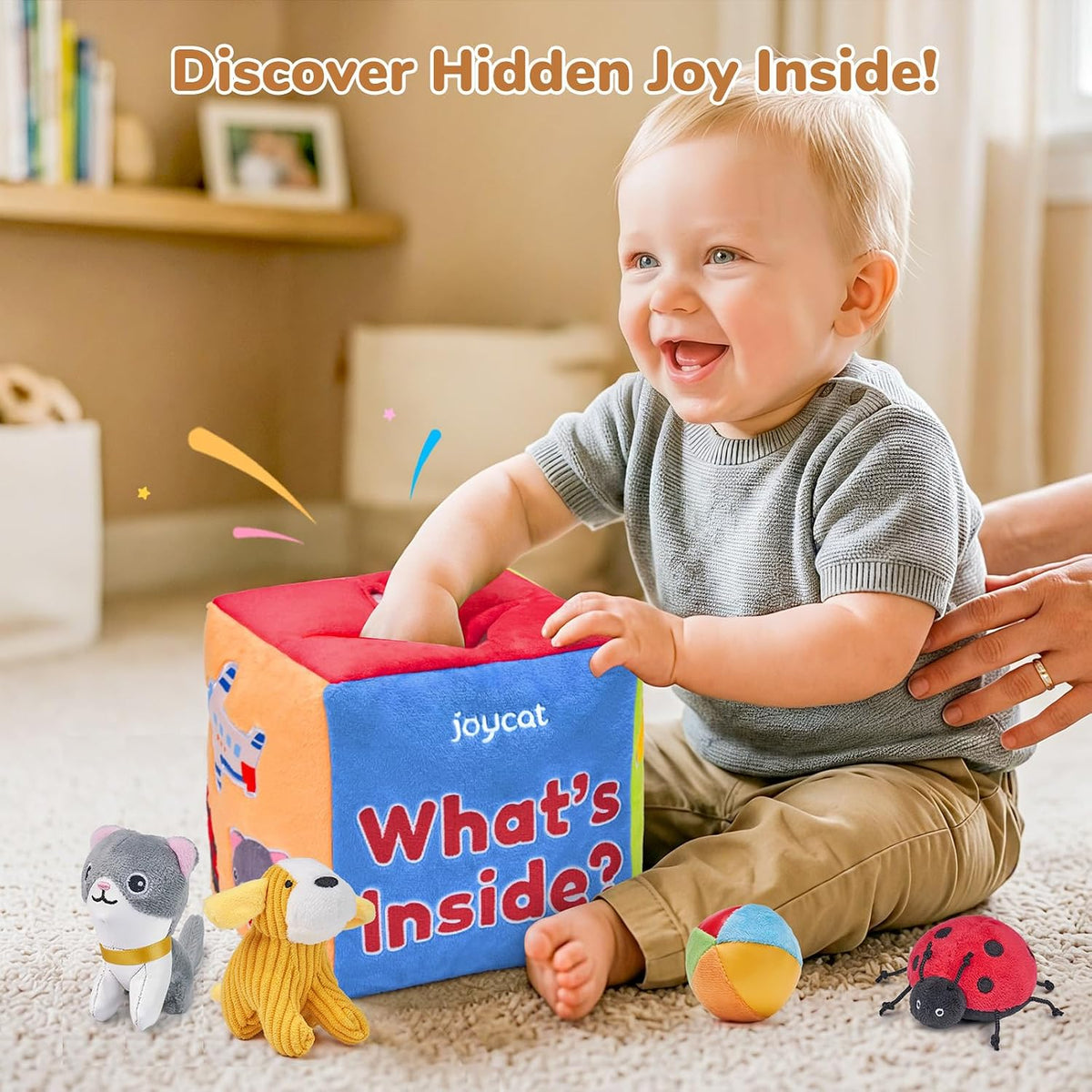 JoyCat Juguetes para bebés de 6 a 12 meses - Caja misteriosa de tel...