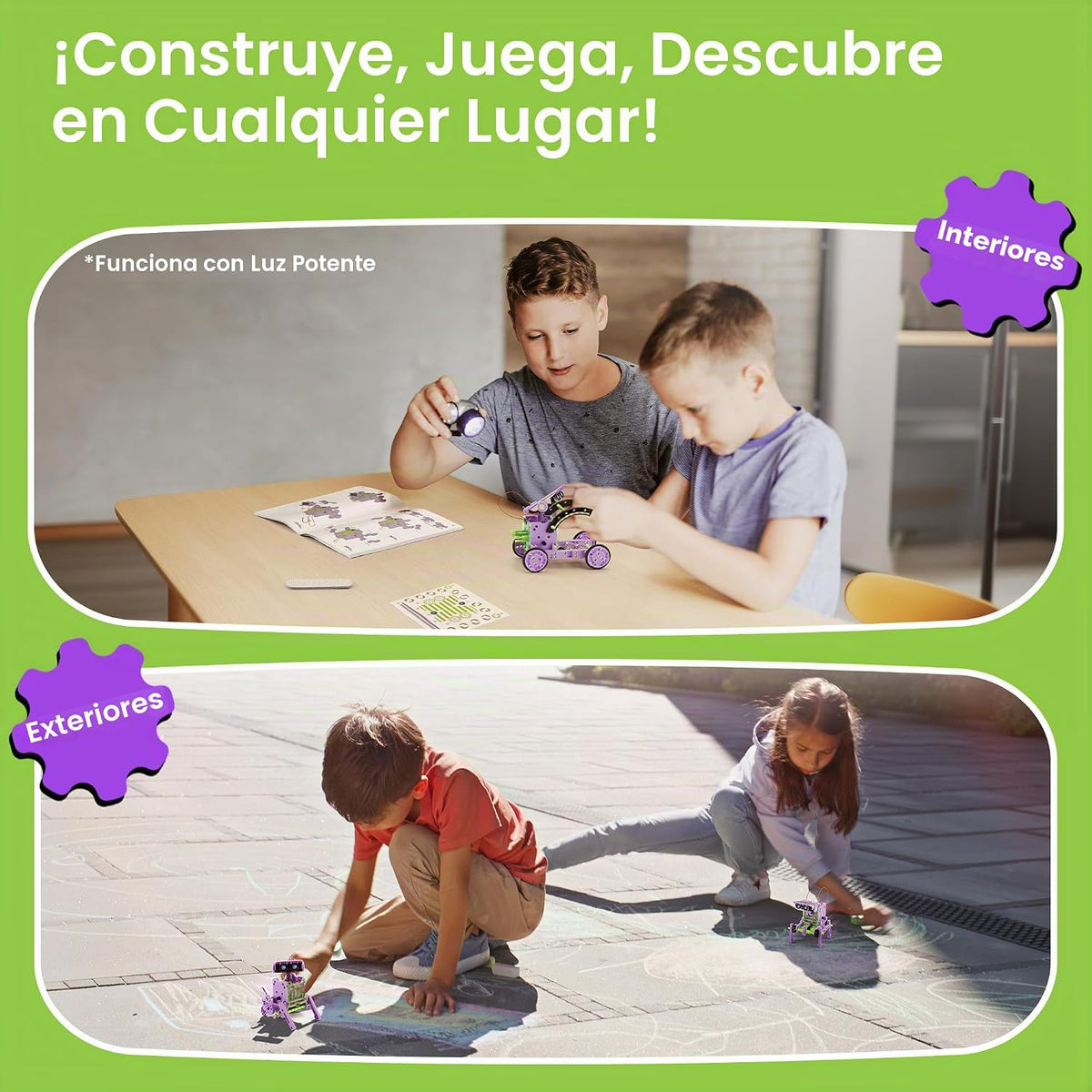 Sillbird Kit de robot de construcción solar, regalo STEM 12 en 1 pa...