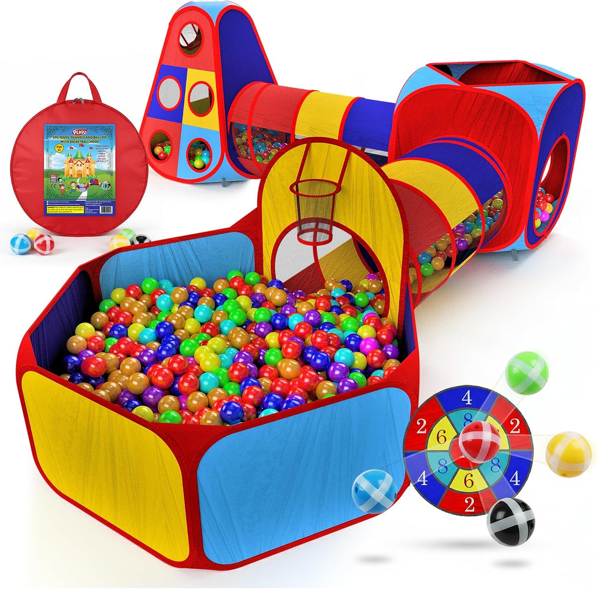 Playz 5 piezas de tiendas de campaña infantiles y túneles - Piscina...