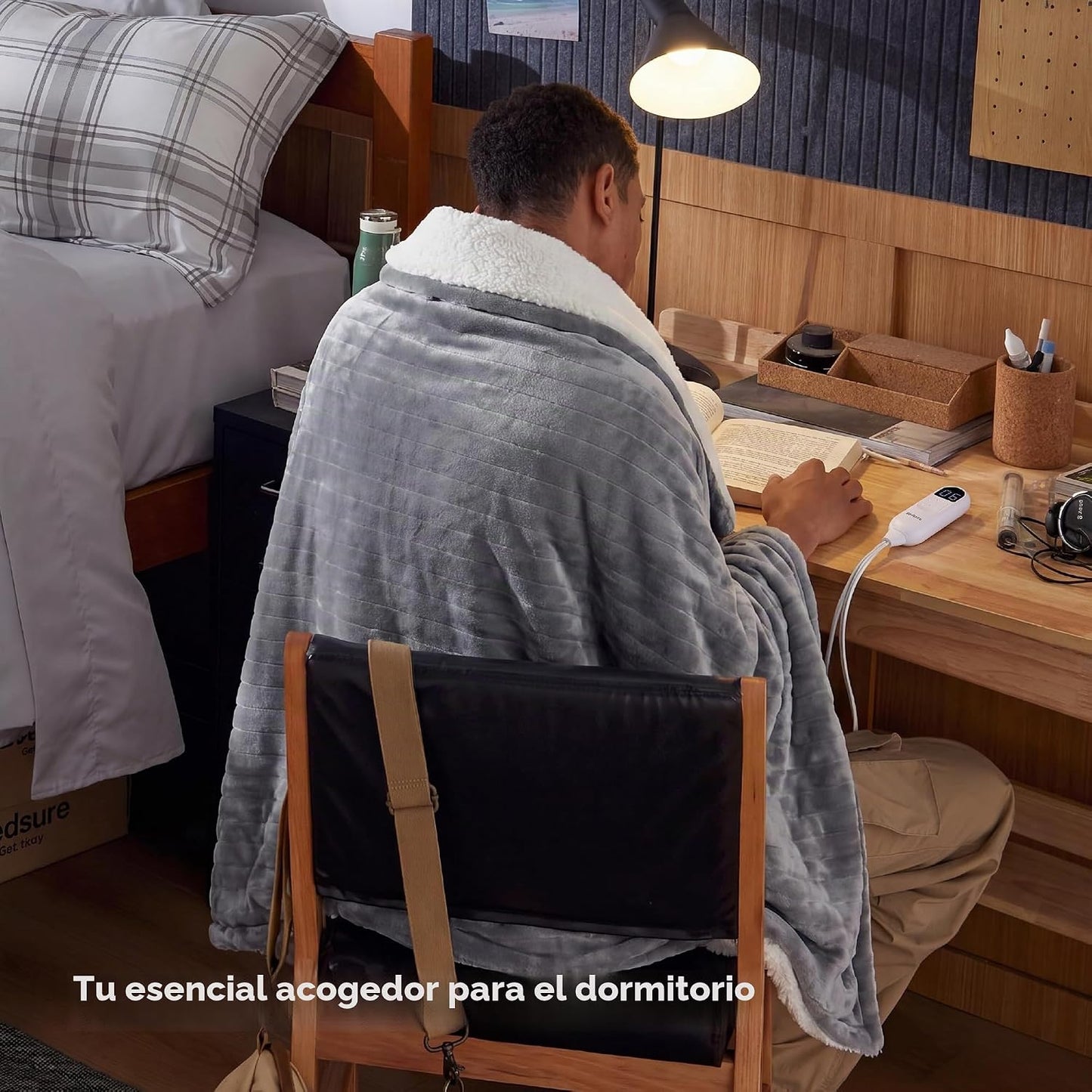 Bedsure Manta térmica con función de precalentamiento, manta eléctr...