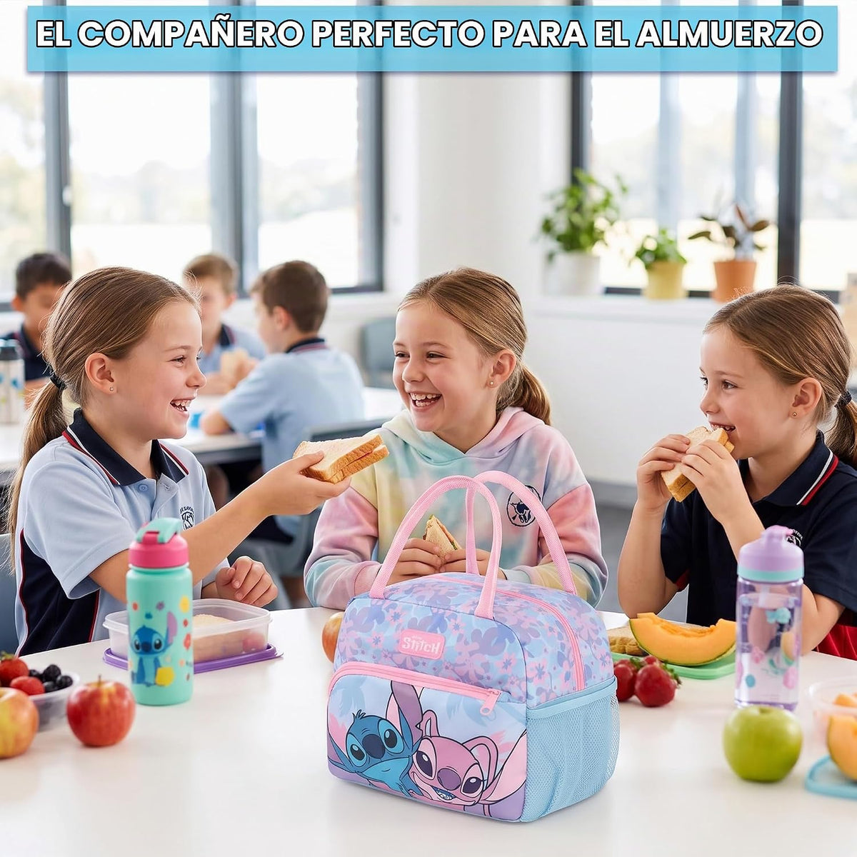 Get Trend Disney Stitch Girls Bolsa de almuerzo con aislamiento, út...
