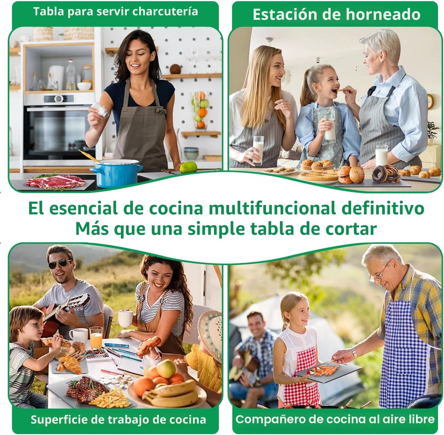 Tabla de cortar de titanio para cocina, juego de 3, tablas de corta...