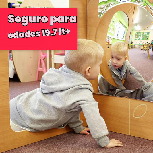 Spark &amp; Wow Espejo sensorial de pared para niños pequeños, gran...