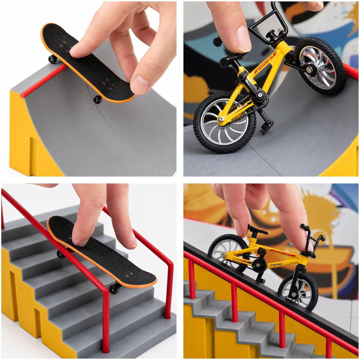 Juego de juguetes 14 en 1 para niños con 8 patinetas y bicicleta |...