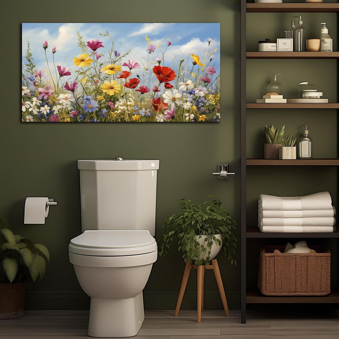 MDHKVPM Arte de pared de flores para dormitorio, adolescente, niña,...