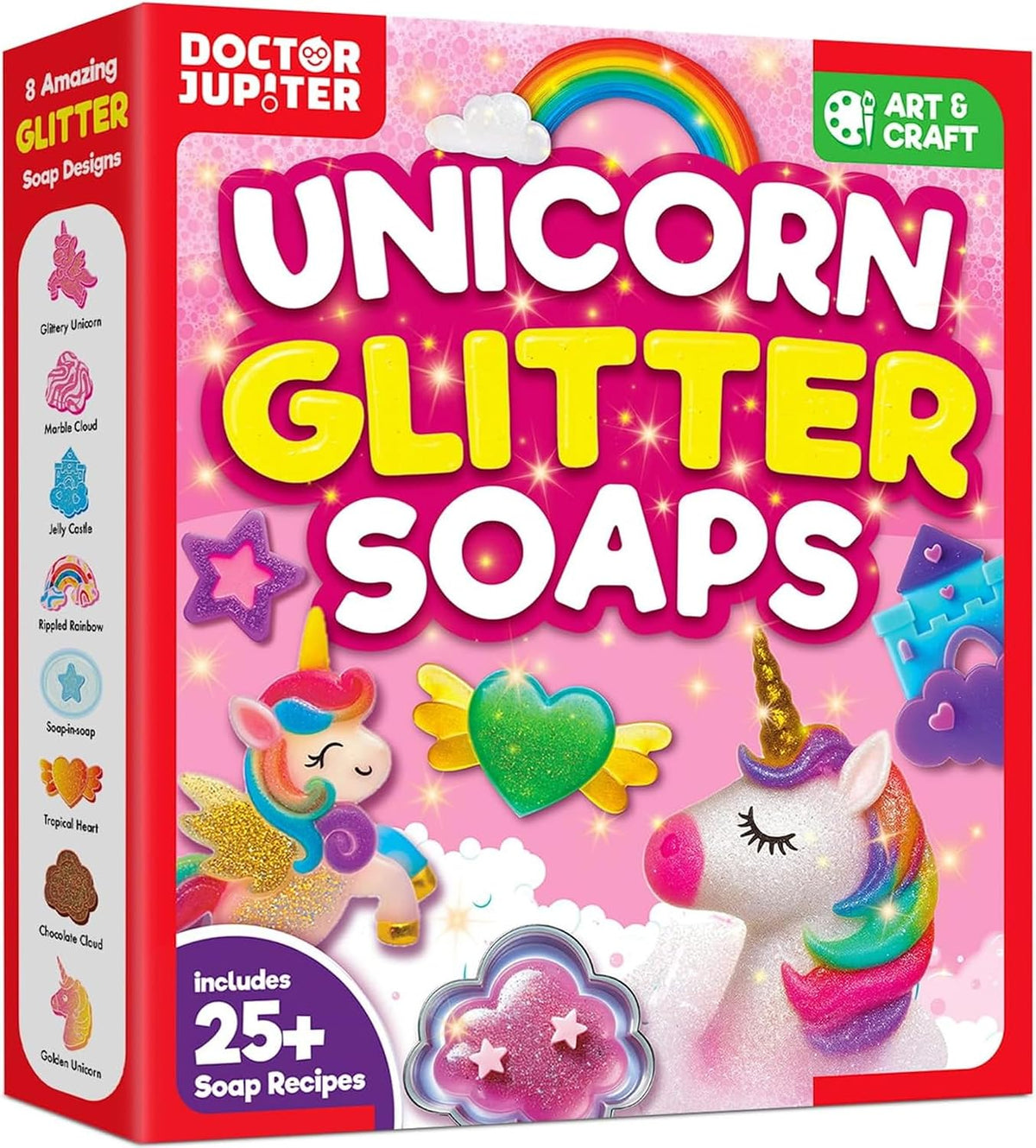 Doctor Jupiter Kit de fabricación de jabón con purpurina de unicorn...