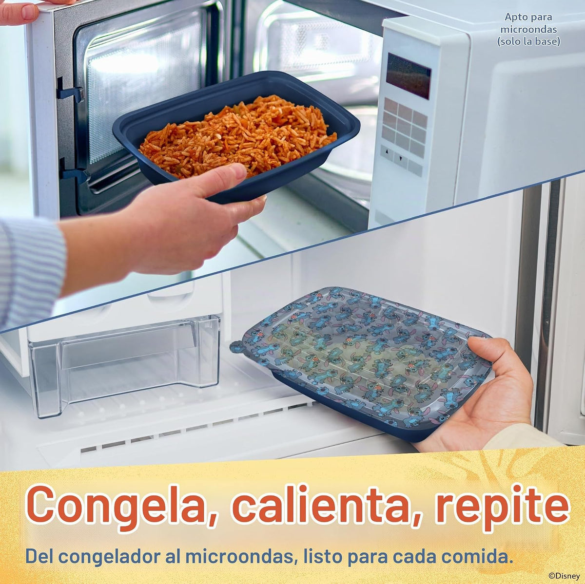Disney Stitch - Recipientes de preparación de comidas, 20 piezas, 3...