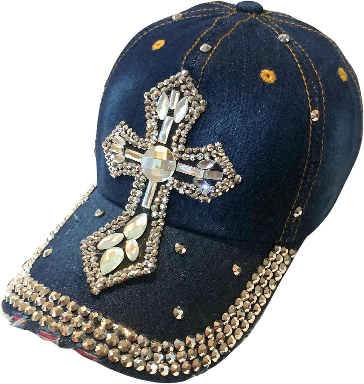 Popfizzy Bedazzled - Sombrero de cruz para mujer, sombrero de diama...