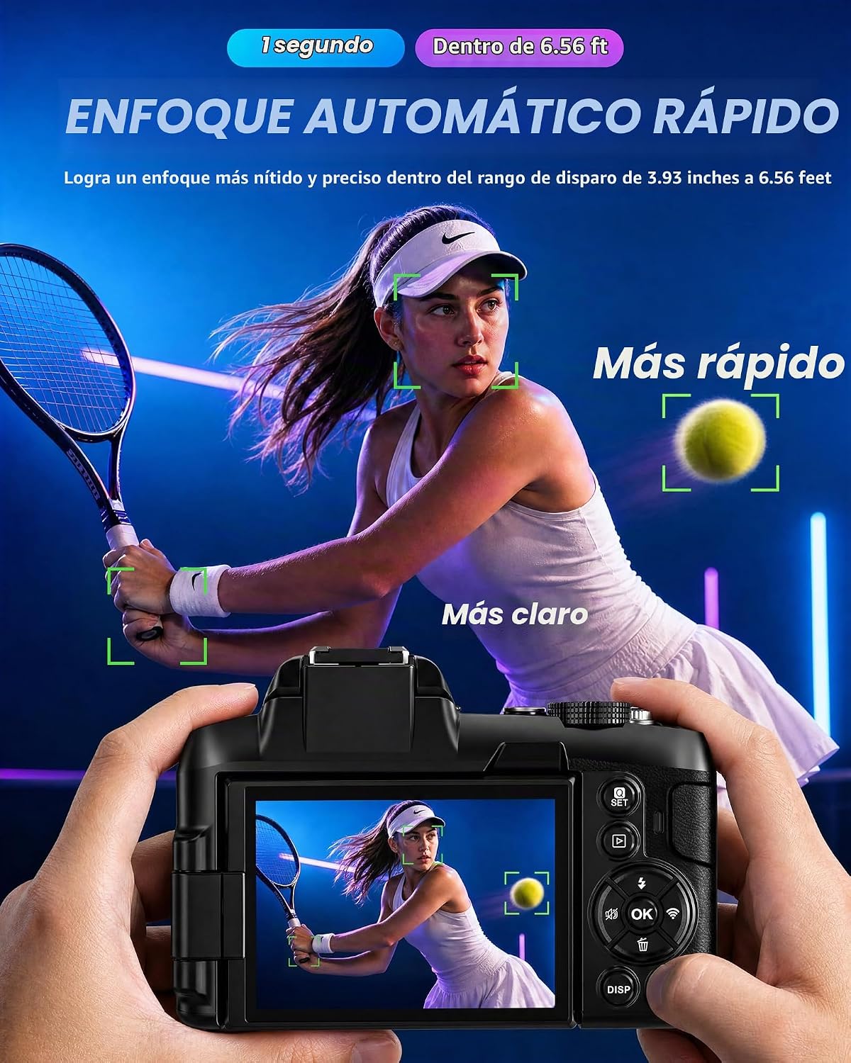 Cámaras digitales 5K para fotografía \u2013 Foco automático rápido...