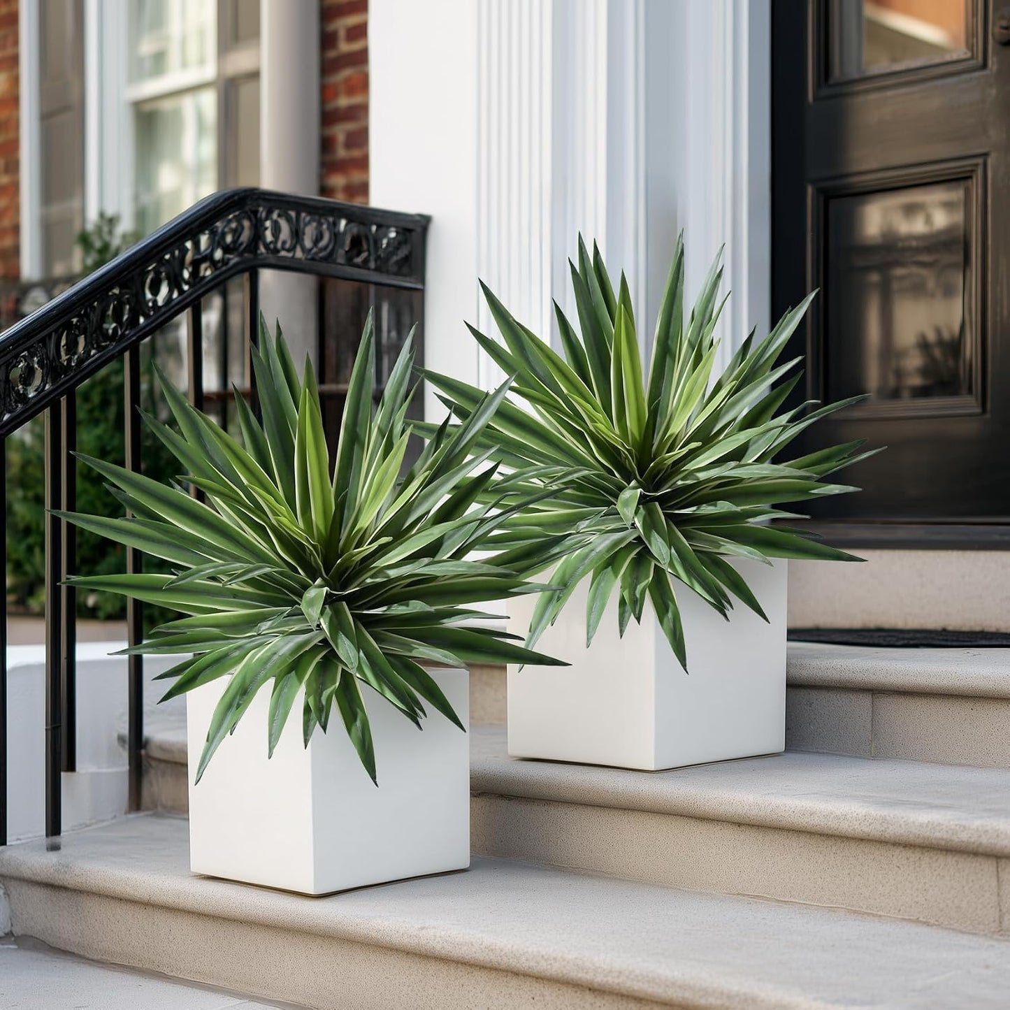 Planta Artificial de Agave Macetas Falsas de Agave para Interior Ex...