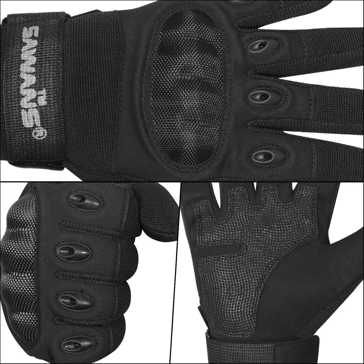 SAWANS Guantes de moto deportes de motocicleta dedo completo ATV eq...
