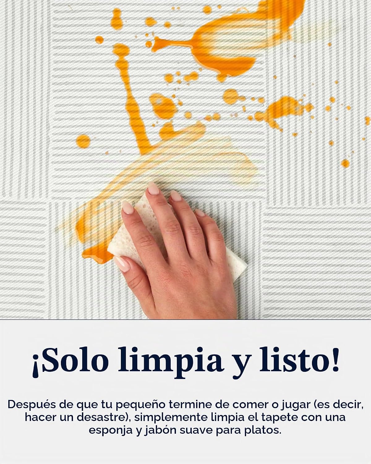 Lalo Alfombrilla Splat - Alfombrilla de cuero vegano lavable de dob...