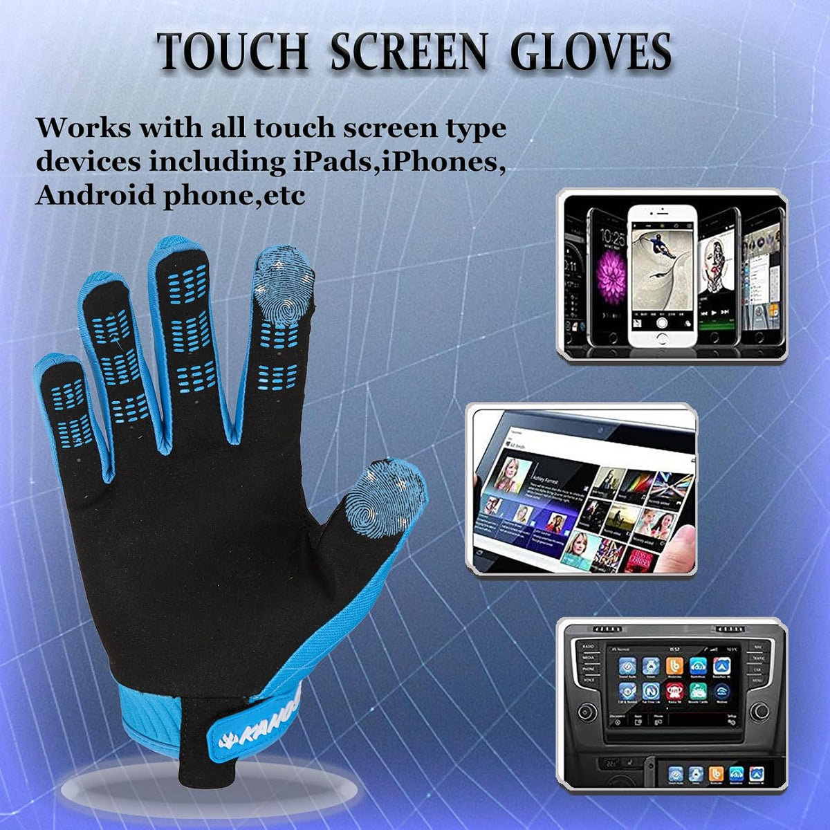 FASTGOOSE - Guantes de motocicleta unisex con pantalla táctil, para...