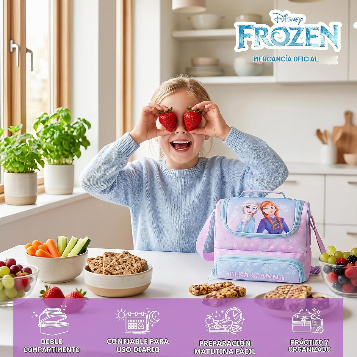 Get Trend Disney Frozen Girls Bolsa de almuerzo aislada para la esc...