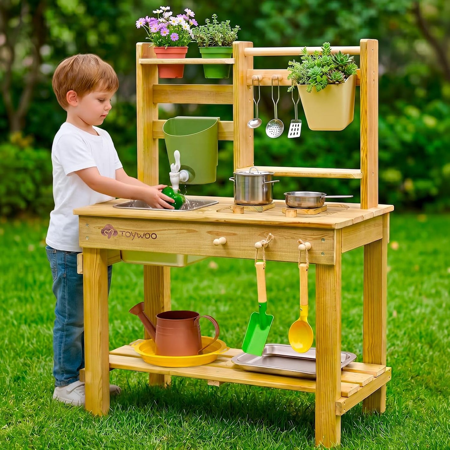 Toywoo Cocina de barro impermeable para niños al aire libre, cocina...