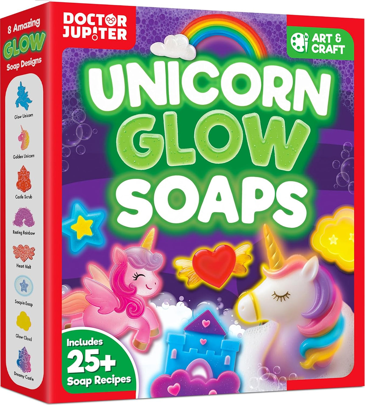 Doctor Jupiter Kit de fabricación de jabón brillante de unicornio p...