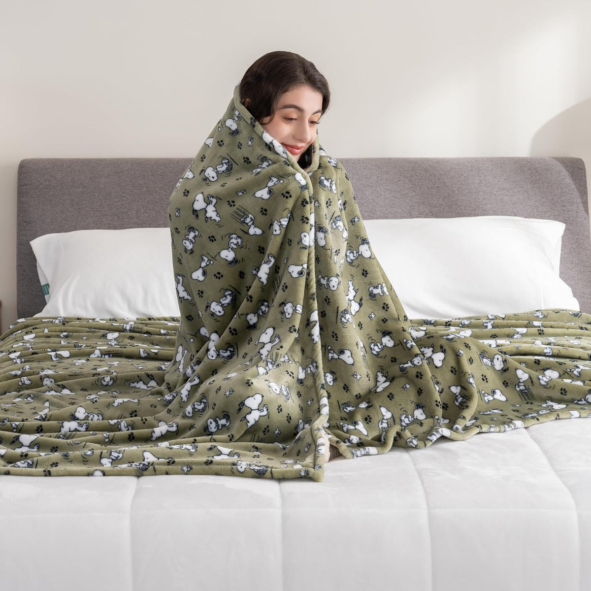 Berkshire Blanket Peanuts® VelvetLoft® - Manta de felpa de Snoopy d...
